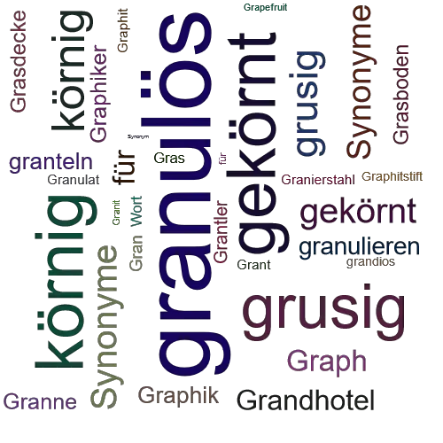 Ein anderes Wort für granulös - Synonym granulös