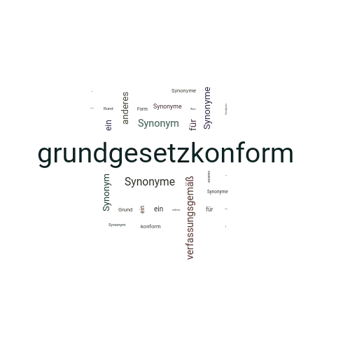 Ein anderes Wort für grundgesetzkonform - Synonym grundgesetzkonform