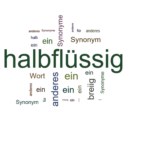 Ein anderes Wort für halbflüssig - Synonym halbflüssig