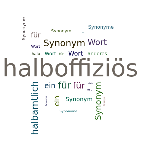 Ein anderes Wort für halboffiziös - Synonym halboffiziös