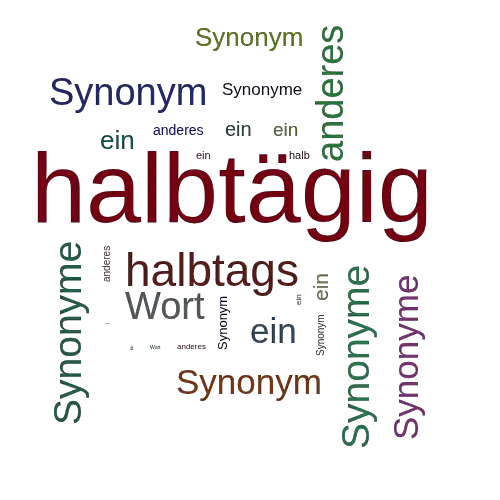 Ein anderes Wort für halbtägig - Synonym halbtägig