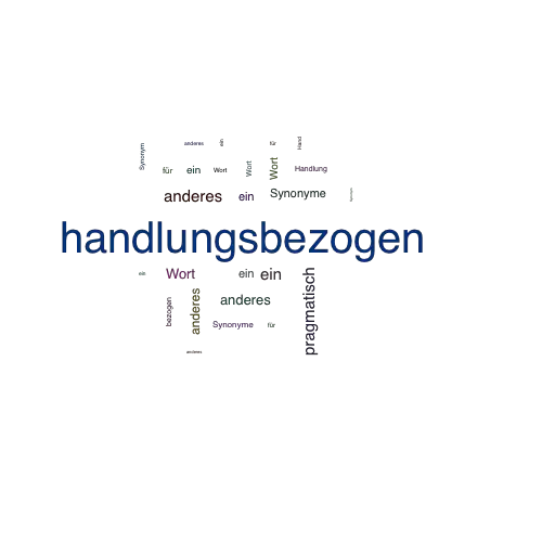 Ein anderes Wort für handlungsbezogen - Synonym handlungsbezogen