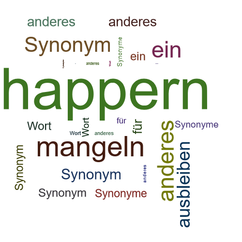 Ein anderes Wort für happern - Synonym happern