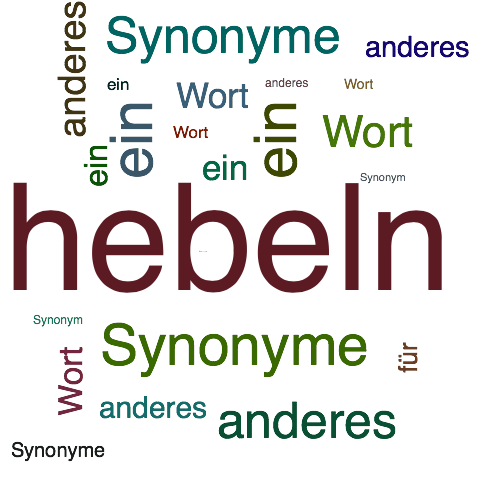 Ein anderes Wort für hebeln - Synonym hebeln