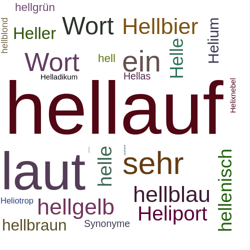 Ein anderes Wort für hellauf - Synonym hellauf