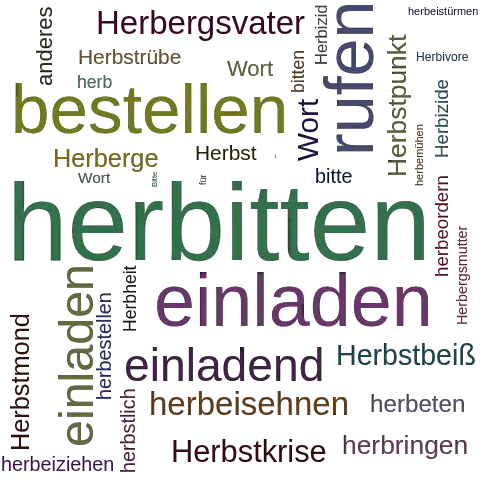 Ein anderes Wort für herbitten - Synonym herbitten