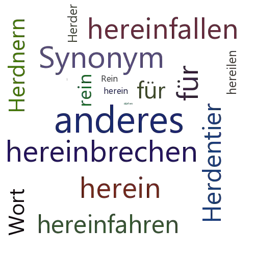 Ein anderes Wort für hereindürfen - Synonym hereindürfen