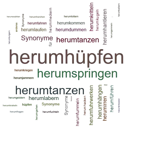 Ein anderes Wort für herumhüpfen - Synonym herumhüpfen