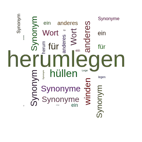 Ein anderes Wort für herumlegen - Synonym herumlegen