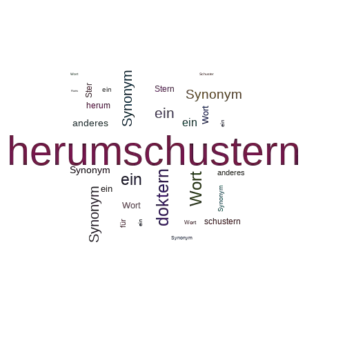 Ein anderes Wort für herumschustern - Synonym herumschustern
