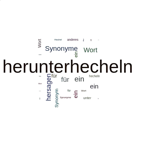 Ein anderes Wort für herunterhecheln - Synonym herunterhecheln