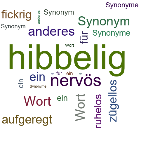 Ein anderes Wort für hibbelig - Synonym hibbelig