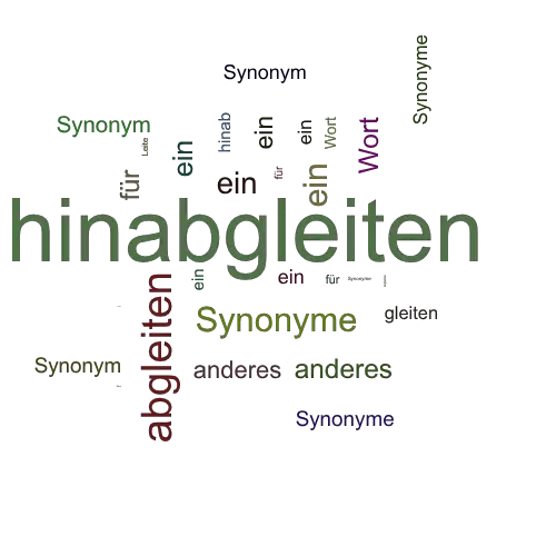 Ein anderes Wort für hinabgleiten - Synonym hinabgleiten