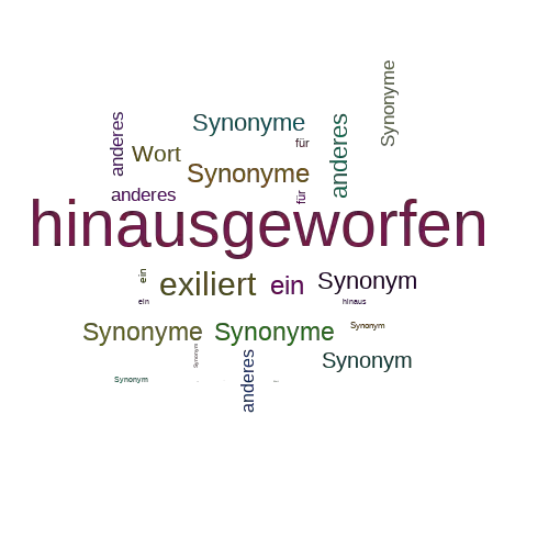 Ein anderes Wort für hinausgeworfen - Synonym hinausgeworfen