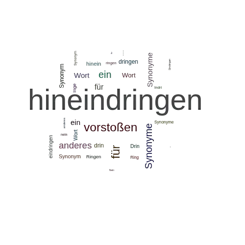 Ein anderes Wort für hineindringen - Synonym hineindringen
