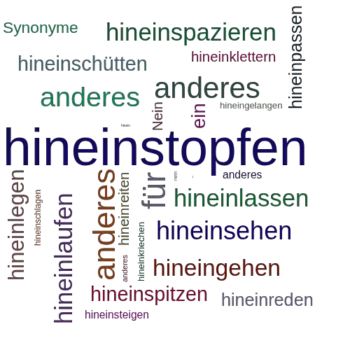 Ein anderes Wort für hineinpremsen - Synonym hineinpremsen