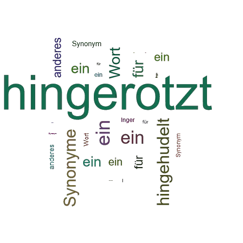 Ein anderes Wort für hingerotzt - Synonym hingerotzt