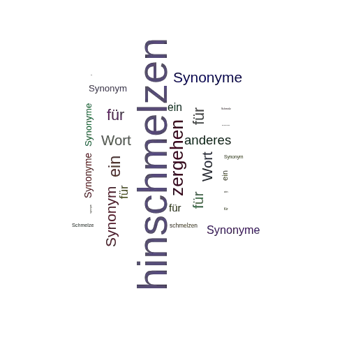 Ein anderes Wort für hinschmelzen - Synonym hinschmelzen