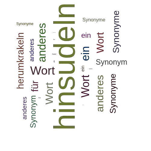 Ein anderes Wort für hinsudeln - Synonym hinsudeln