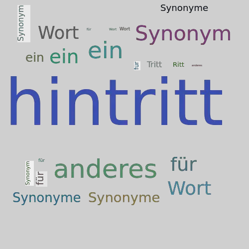 Ein anderes Wort für hintritt - Synonym hintritt