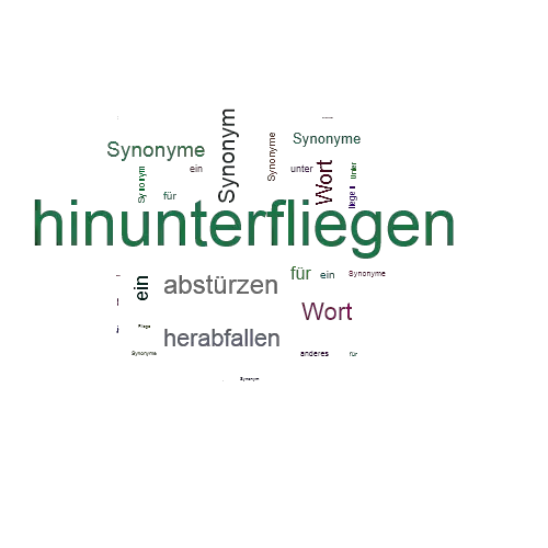 Ein anderes Wort für hinunterfliegen - Synonym hinunterfliegen