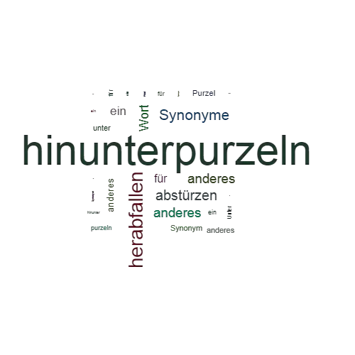 Ein anderes Wort für hinunterpurzeln - Synonym hinunterpurzeln