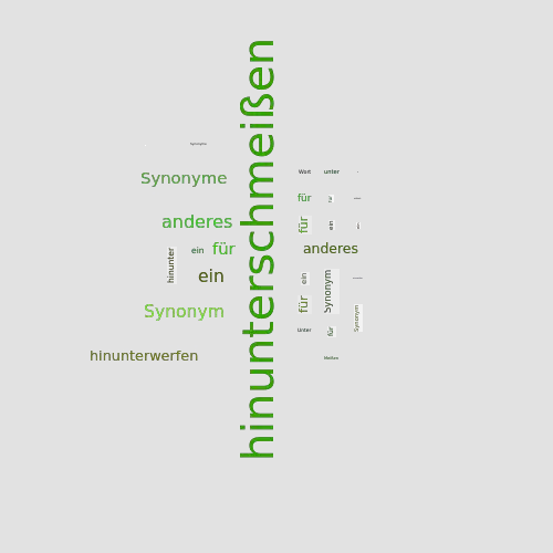 Ein anderes Wort für hinunterschmeißen - Synonym hinunterschmeißen
