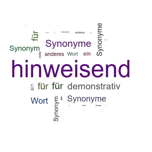 Ein anderes Wort für hinweisend - Synonym hinweisend