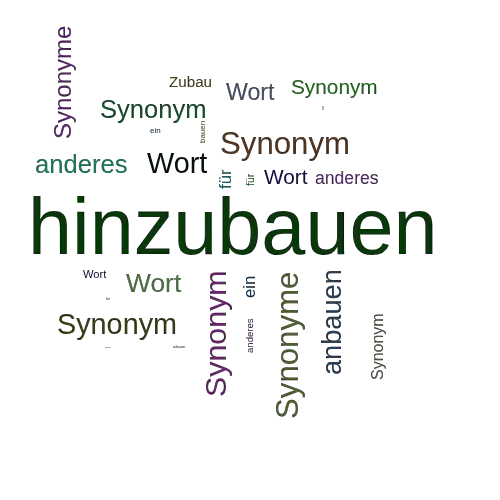 Ein anderes Wort für hinzubauen - Synonym hinzubauen