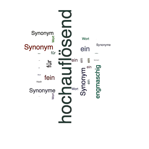 Ein anderes Wort für hochauflösend - Synonym hochauflösend