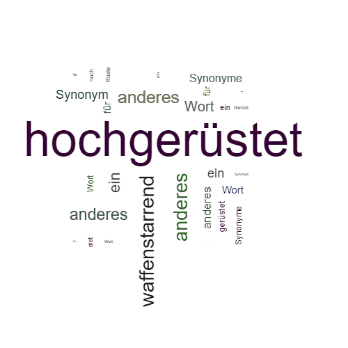 Ein anderes Wort für hochgerüstet - Synonym hochgerüstet