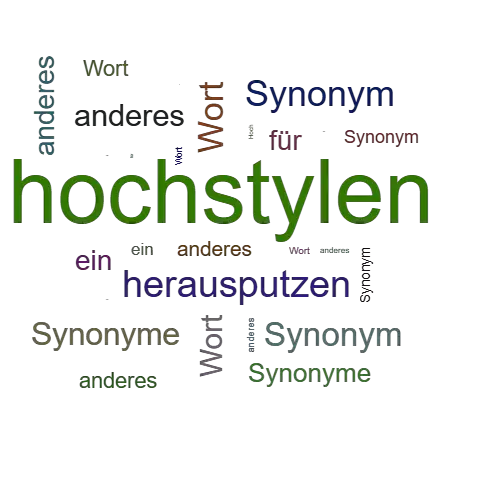 Ein anderes Wort für hochstylen - Synonym hochstylen