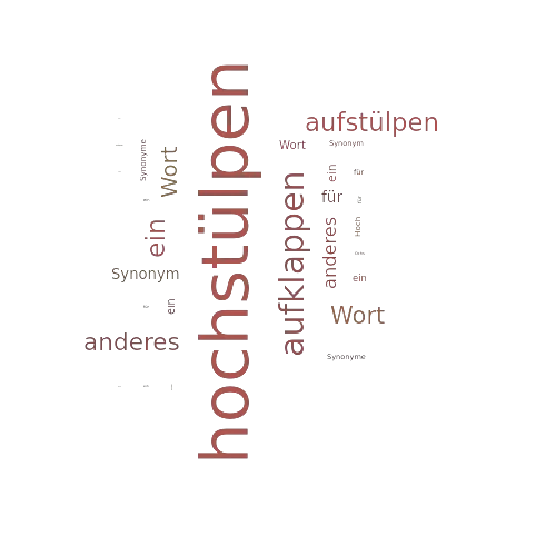 Ein anderes Wort für hochstülpen - Synonym hochstülpen