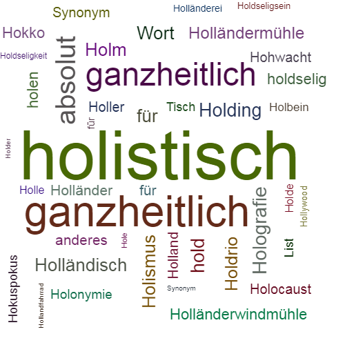 Ein anderes Wort für holistisch - Synonym holistisch