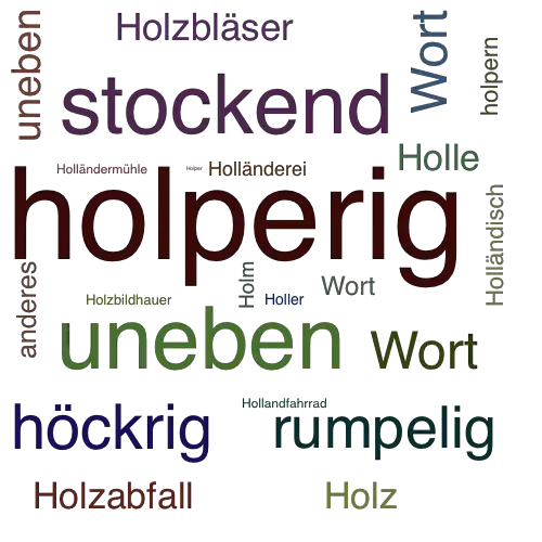 Ein anderes Wort für holperig - Synonym holperig