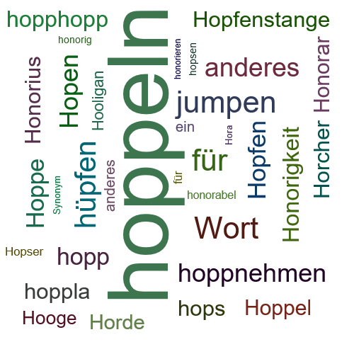 Ein anderes Wort für hoppeln - Synonym hoppeln