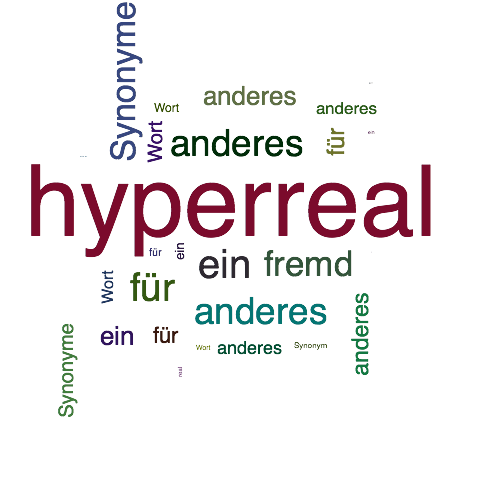Ein anderes Wort für hyperreal - Synonym hyperreal