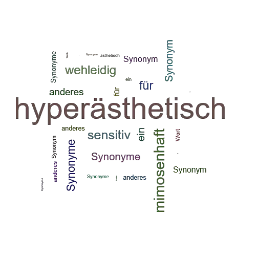 Ein anderes Wort für hyperästhetisch - Synonym hyperästhetisch