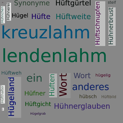 Ein anderes Wort für hüftsteif - Synonym hüftsteif