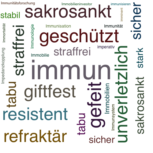 Ein anderes Wort für immun - Synonym immun