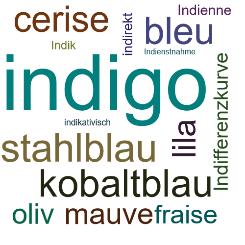 Ein anderes Wort für indigo - Synonym indigo