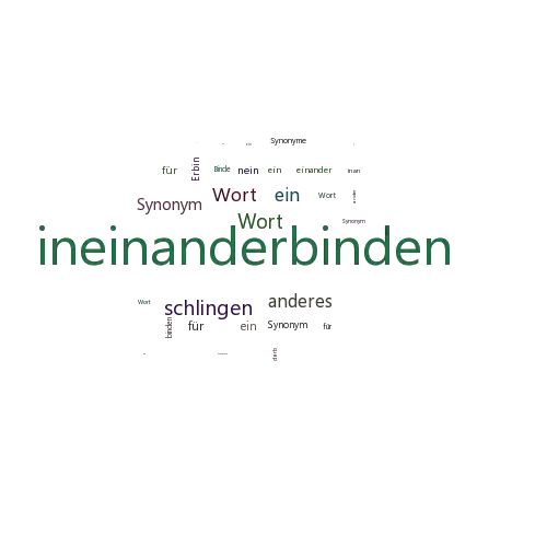 Ein anderes Wort für ineinanderbinden - Synonym ineinanderbinden