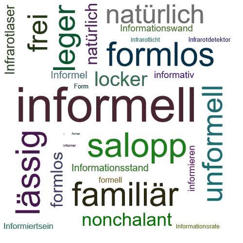 Ein anderes Wort für informell - Synonym informell