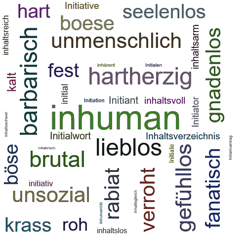 Ein anderes Wort für inhuman - Synonym inhuman