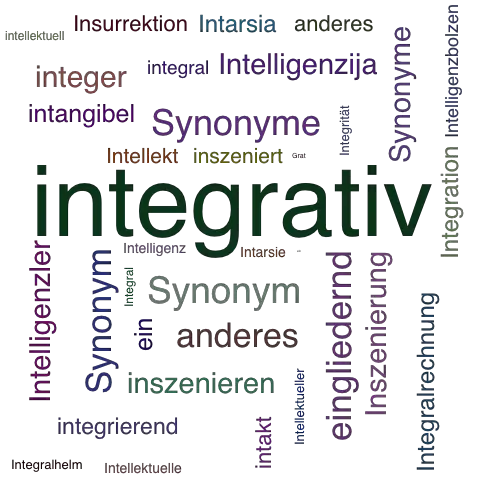 Ein anderes Wort für integrativ - Synonym integrativ
