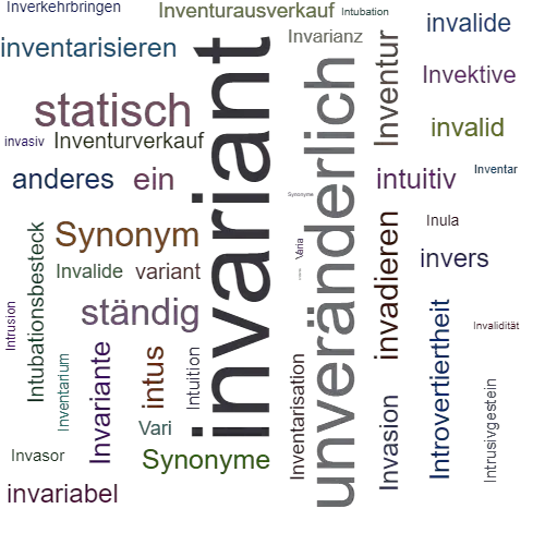 Ein anderes Wort für invariant - Synonym invariant