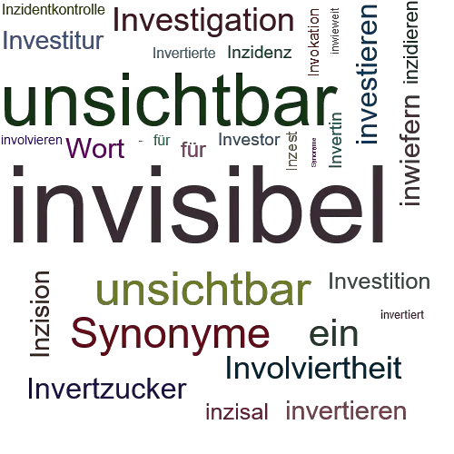 Ein anderes Wort für invisibel - Synonym invisibel