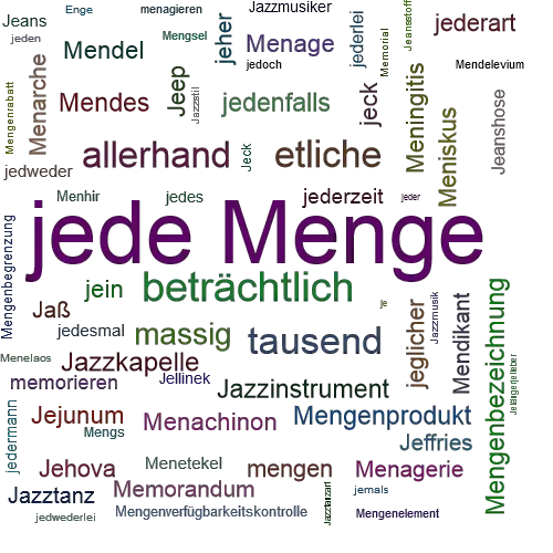 Synonym Menge Synonym Menge