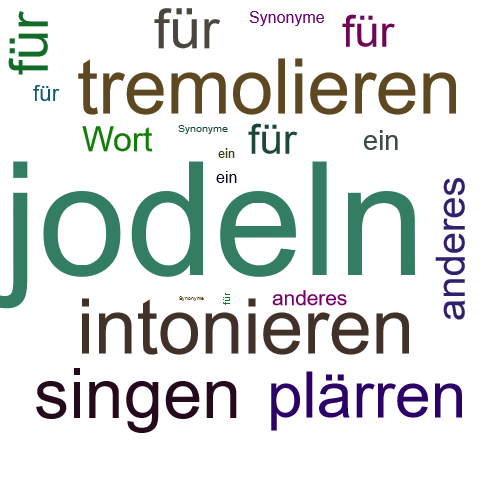 Ein anderes Wort für jodeln - Synonym jodeln