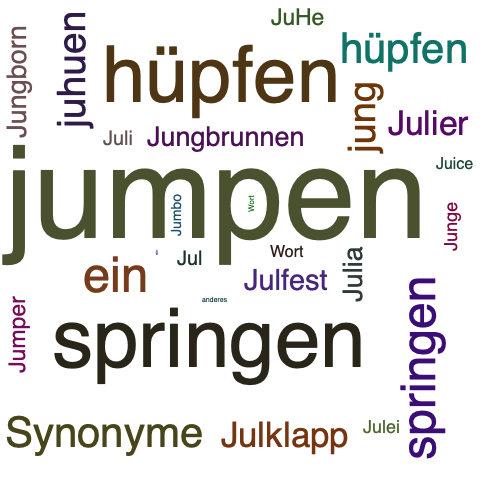 Ein anderes Wort für jumpen - Synonym jumpen